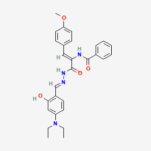 N-[1-({2-[4-(diethylamino)-2-hydroxybenzylidene]hydrazino}carbonyl)-2-(4-methoxyphenyl)vinyl]benzamide