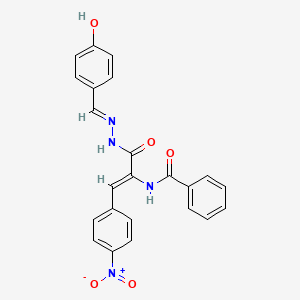 N-[1-{[2-(4-hydroxybenzylidene)hydrazino]carbonyl}-2-(4-nitrophenyl)vinyl]benzamide