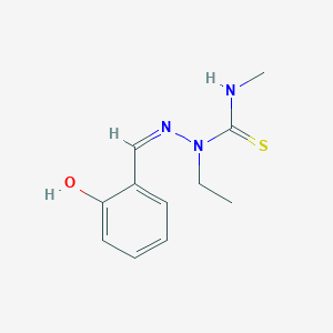 molecular formula C11H15N3OS B3721855 2-hydroxybenzaldehyde N'-ethyl-N-methylthiosemicarbazone 