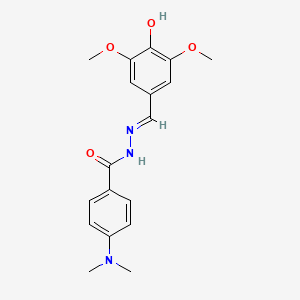molecular formula C18H21N3O4 B3721864 4-(dimethylamino)-N'-(4-hydroxy-3,5-dimethoxybenzylidene)benzohydrazide 