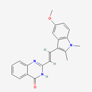 molecular formula C21H19N3O2 B3721875 2-[2-(5-methoxy-1,2-dimethyl-1H-indol-3-yl)vinyl]-4(3H)-quinazolinone CAS No. 5705-45-3