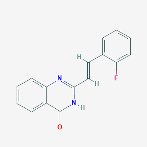molecular formula C16H11FN2O B3721886 2-[2-(2-fluorophenyl)vinyl]-4(3H)-quinazolinone CAS No. 5705-51-1
