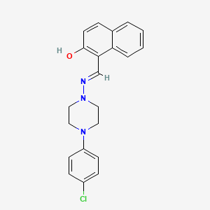 1-({[4-(4-chlorophenyl)-1-piperazinyl]imino}methyl)-2-naphthol