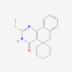 molecular formula C18H20N2OS B3721948 2-(甲硫基)-3H-螺[苯并[h]喹唑啉-5,1'-环己烷]-4(6H)-酮 