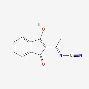 [1-(1,3-dioxo-1,3-dihydro-2H-inden-2-ylidene)ethyl]cyanamide