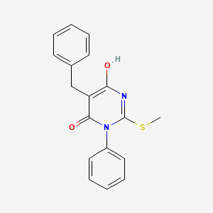 molecular formula C18H16N2O2S B3721971 5-benzyl-6-hydroxy-2-(methylthio)-3-phenyl-4(3H)-pyrimidinone 