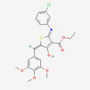 ethyl 2-[(3-chlorophenyl)amino]-4-oxo-5-(3,4,5-trimethoxybenzylidene)-4,5-dihydro-3-thiophenecarboxylate