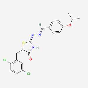 4-isopropoxybenzaldehyde [5-(2,5-dichlorobenzyl)-4-oxo-1,3-thiazolidin-2-ylidene]hydrazone