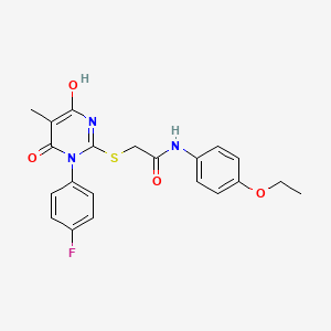 molecular formula C21H20FN3O4S B3722013 N-(4-ethoxyphenyl)-2-{[1-(4-fluorophenyl)-4-hydroxy-5-methyl-6-oxo-1,6-dihydro-2-pyrimidinyl]thio}acetamide 