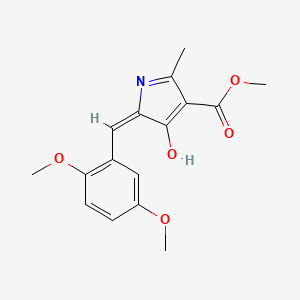 molecular formula C16H17NO5 B3722021 methyl 5-(2,5-dimethoxybenzylidene)-2-methyl-4-oxo-4,5-dihydro-1H-pyrrole-3-carboxylate 