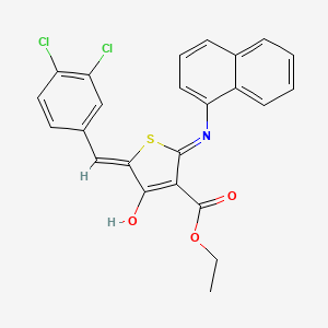 molecular formula C24H17Cl2NO3S B3722026 ethyl (5Z)-5-[(3,4-dichlorophenyl)methylidene]-4-hydroxy-2-naphthalen-1-yliminothiophene-3-carboxylate 