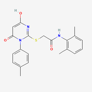 molecular formula C21H21N3O3S B3722049 N-(2,6-dimethylphenyl)-2-{[4-hydroxy-1-(4-methylphenyl)-6-oxo-1,6-dihydro-2-pyrimidinyl]thio}acetamide 