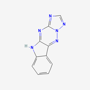 molecular formula C10H6N6 B3722079 5H-[1,2,4]triazolo[1',5':2,3][1,2,4]triazino[5,6-b]indole 