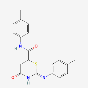 N-(4-methylphenyl)-2-[(4-methylphenyl)amino]-4-oxo-5,6-dihydro-4H-1,3-thiazine-6-carboxamide