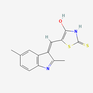 5-[(2,5-dimethyl-1H-indol-3-yl)methylene]-2-thioxo-1,3-thiazolidin-4-one