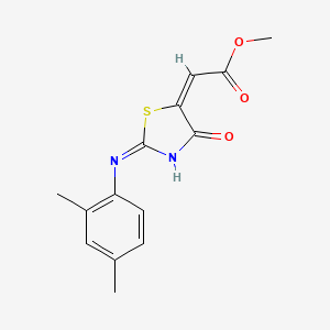 molecular formula C14H14N2O3S B3722105 methyl [2-[(2,4-dimethylphenyl)amino]-4-oxo-1,3-thiazol-5(4H)-ylidene]acetate 