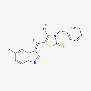 3-benzyl-5-[(2,5-dimethyl-1H-indol-3-yl)methylene]-2-thioxo-1,3-thiazolidin-4-one