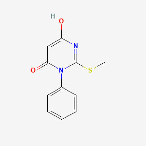 molecular formula C11H10N2O2S B3722135 6-hydroxy-2-(methylthio)-3-phenyl-4(3H)-pyrimidinone 