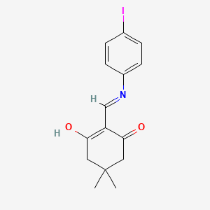 molecular formula C15H16INO2 B3722147 2-{[(4-iodophenyl)amino]methylene}-5,5-dimethyl-1,3-cyclohexanedione 