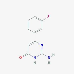 molecular formula C10H8FN3O B3722172 2-amino-6-(3-fluorophenyl)-4-pyrimidinol 