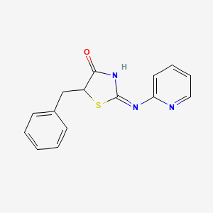 molecular formula C15H13N3OS B3722180 5-benzyl-2-(2-pyridinylimino)-1,3-thiazolidin-4-one 