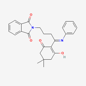 2-[4-anilino-4-(4,4-dimethyl-2,6-dioxocyclohexylidene)butyl]-1H-isoindole-1,3(2H)-dione