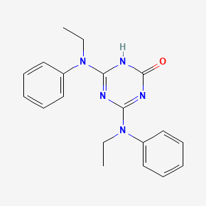 molecular formula C19H21N5O B3722206 4,6-bis[ethyl(phenyl)amino]-1,3,5-triazin-2(1H)-one 