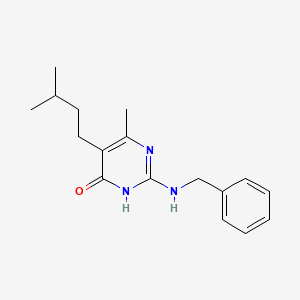 molecular formula C17H23N3O B3722208 2-(benzylamino)-6-methyl-5-(3-methylbutyl)-4(3H)-pyrimidinone 
