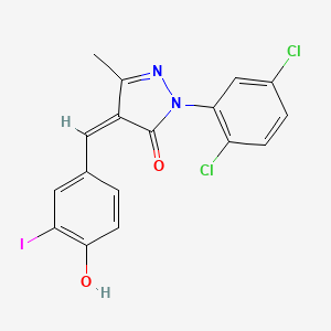 2-(2,5-dichlorophenyl)-4-(4-hydroxy-3-iodobenzylidene)-5-methyl-2,4-dihydro-3H-pyrazol-3-one