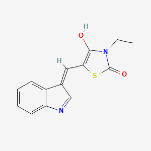 molecular formula C14H12N2O2S B3722248 3-ethyl-5-(1H-indol-3-ylmethylene)-1,3-thiazolidine-2,4-dione 