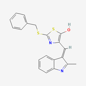 molecular formula C20H16N2OS2 B3722266 2-(benzylthio)-4-[(2-methyl-1H-indol-3-yl)methylene]-1,3-thiazol-5(4H)-one 
