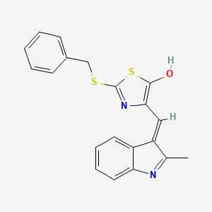 2-(benzylthio)-4-[(2-methyl-1H-indol-3-yl)methylene]-1,3-thiazol-5(4H)-one