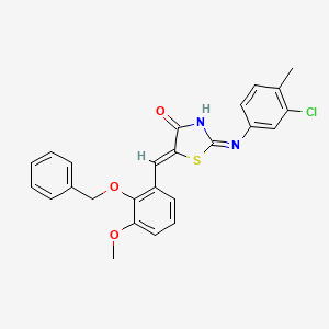 5-[2-(benzyloxy)-3-methoxybenzylidene]-2-[(3-chloro-4-methylphenyl)imino]-1,3-thiazolidin-4-one