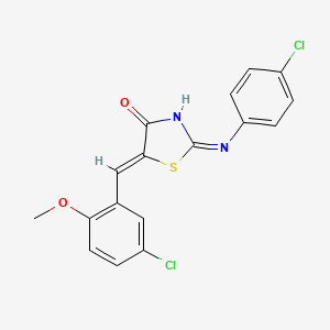 5-(5-chloro-2-methoxybenzylidene)-2-[(4-chlorophenyl)imino]-1,3-thiazolidin-4-one