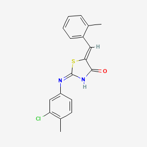 2-[(3-chloro-4-methylphenyl)imino]-5-(2-methylbenzylidene)-1,3-thiazolidin-4-one