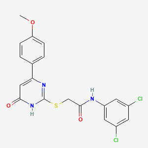 molecular formula C19H15Cl2N3O3S B3722330 N-(3,5-dichlorophenyl)-2-{[4-hydroxy-6-(4-methoxyphenyl)pyrimidin-2-yl]sulfanyl}acetamide 