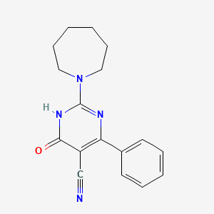 molecular formula C17H18N4O B3722338 2-(1-azepanyl)-6-oxo-4-phenyl-1,6-dihydro-5-pyrimidinecarbonitrile 