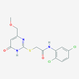 molecular formula C14H13Cl2N3O3S B3722374 N-(2,5-dichlorophenyl)-2-{[4-(methoxymethyl)-6-oxo-1,6-dihydro-2-pyrimidinyl]thio}acetamide 