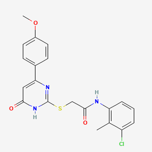 N-(3-chloro-2-methylphenyl)-2-{[4-(4-methoxyphenyl)-6-oxo-1,6-dihydro-2-pyrimidinyl]thio}acetamide