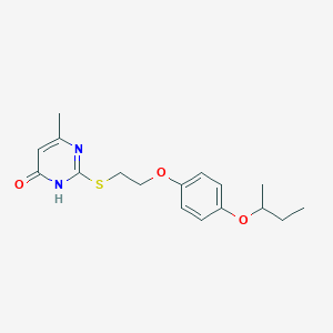 molecular formula C17H22N2O3S B3722418 2-{[2-(4-sec-butoxyphenoxy)ethyl]thio}-6-methyl-4(3H)-pyrimidinone 