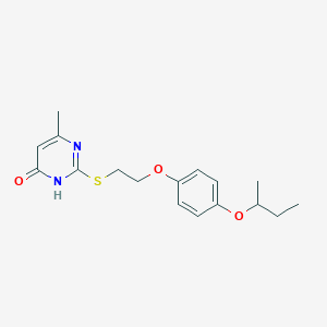 molecular formula C17H22N2O3S B3722418 2-({2-[4-(butan-2-yloxy)phenoxy]ethyl}sulfanyl)-6-methylpyrimidin-4(1H)-one 