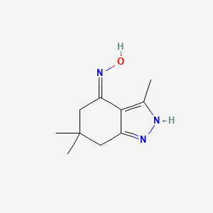 molecular formula C10H15N3O B3722428 (NZ)-N-(3,6,6-trimethyl-5,7-dihydro-2H-indazol-4-ylidene)hydroxylamine 