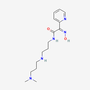 molecular formula C15H25N5O2 B3722441 N-(3-{[3-(dimethylamino)propyl]amino}propyl)-2-(hydroxyimino)-2-(2-pyridinyl)acetamide 
