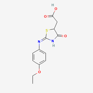 {2-[(4-ethoxyphenyl)imino]-4-hydroxy-2,5-dihydro-1,3-thiazol-5-yl}acetic acid