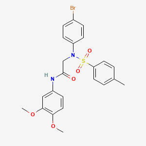 N~2~-(4-bromophenyl)-N~1~-(3,4-dimethoxyphenyl)-N~2~-[(4-methylphenyl)sulfonyl]glycinamide