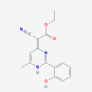 ethyl cyano[2-(2-hydroxyphenyl)-6-methyl-4(3H)-pyrimidinylidene]acetate