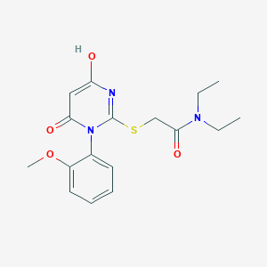 molecular formula C17H21N3O4S B3722475 N,N-diethyl-2-{[4-hydroxy-1-(2-methoxyphenyl)-6-oxo-1,6-dihydro-2-pyrimidinyl]thio}acetamide 