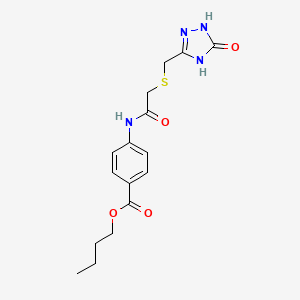 molecular formula C16H20N4O4S B3722479 butyl 4-[({[(5-oxo-4,5-dihydro-1H-1,2,4-triazol-3-yl)methyl]thio}acetyl)amino]benzoate 