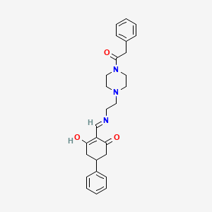 5-phenyl-2-[({2-[4-(phenylacetyl)-1-piperazinyl]ethyl}amino)methylene]-1,3-cyclohexanedione