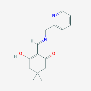 5,5-dimethyl-2-{[(2-pyridinylmethyl)amino]methylene}-1,3-cyclohexanedione